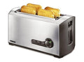 Stainless Steel Princess Toaster with Four Slots and Adjustable Browning Control for Perfect Toast